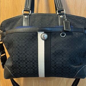 Coach Black and White tote